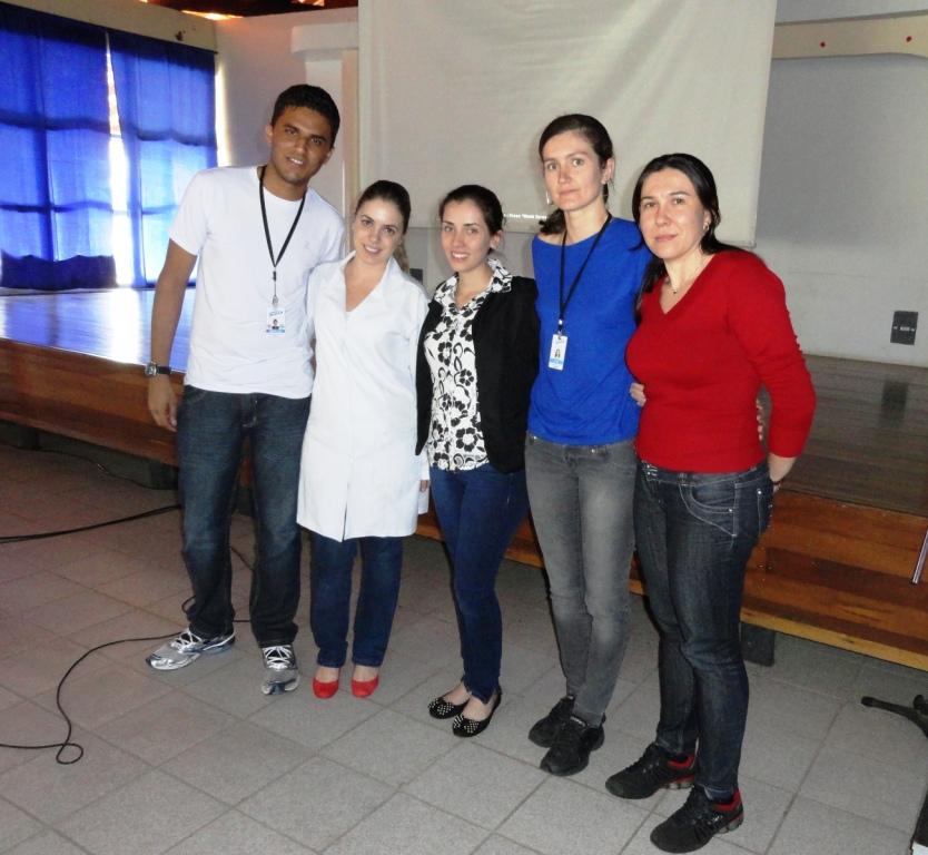 Weslley (SESMT), Tathiane, Ana Carolina (Enfermeiras), Lucia e Renata (SESMT).